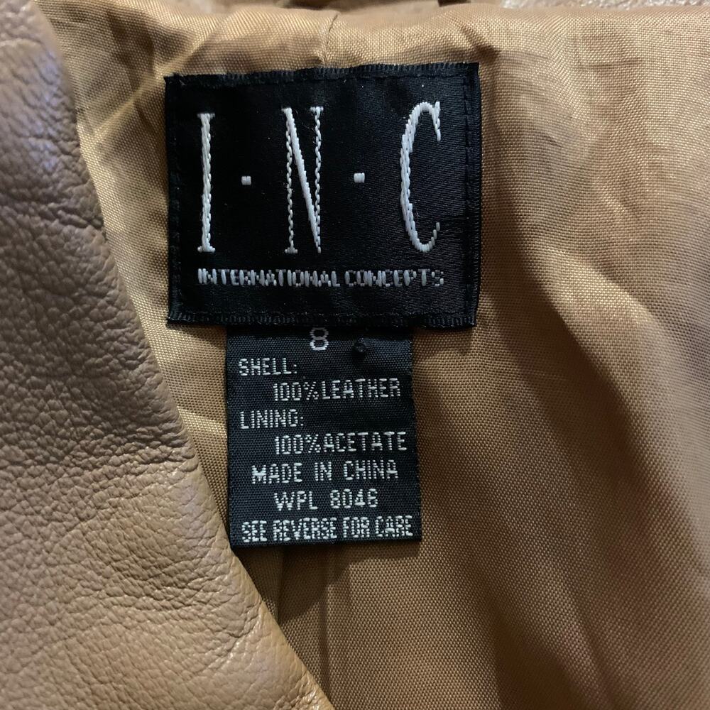 INC Leather jacket size 8 - Picture 9 of 9